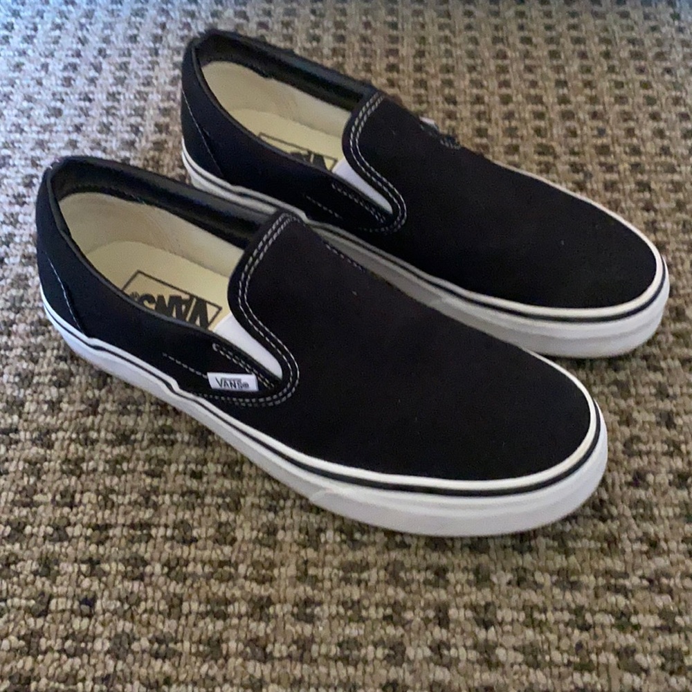 Black slip on Vans